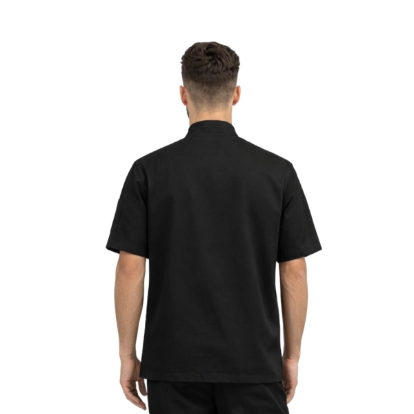 Bluza kucharska czarna meska  krótki rękaw 8 guzików roz.M